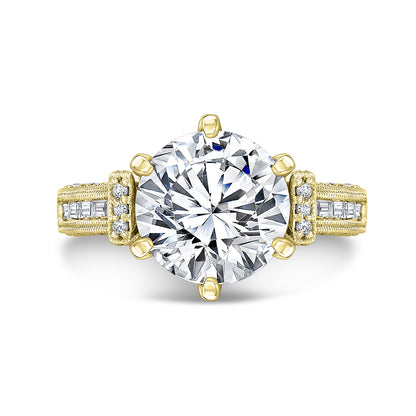 Vintage Style Diamond Engagement Ring