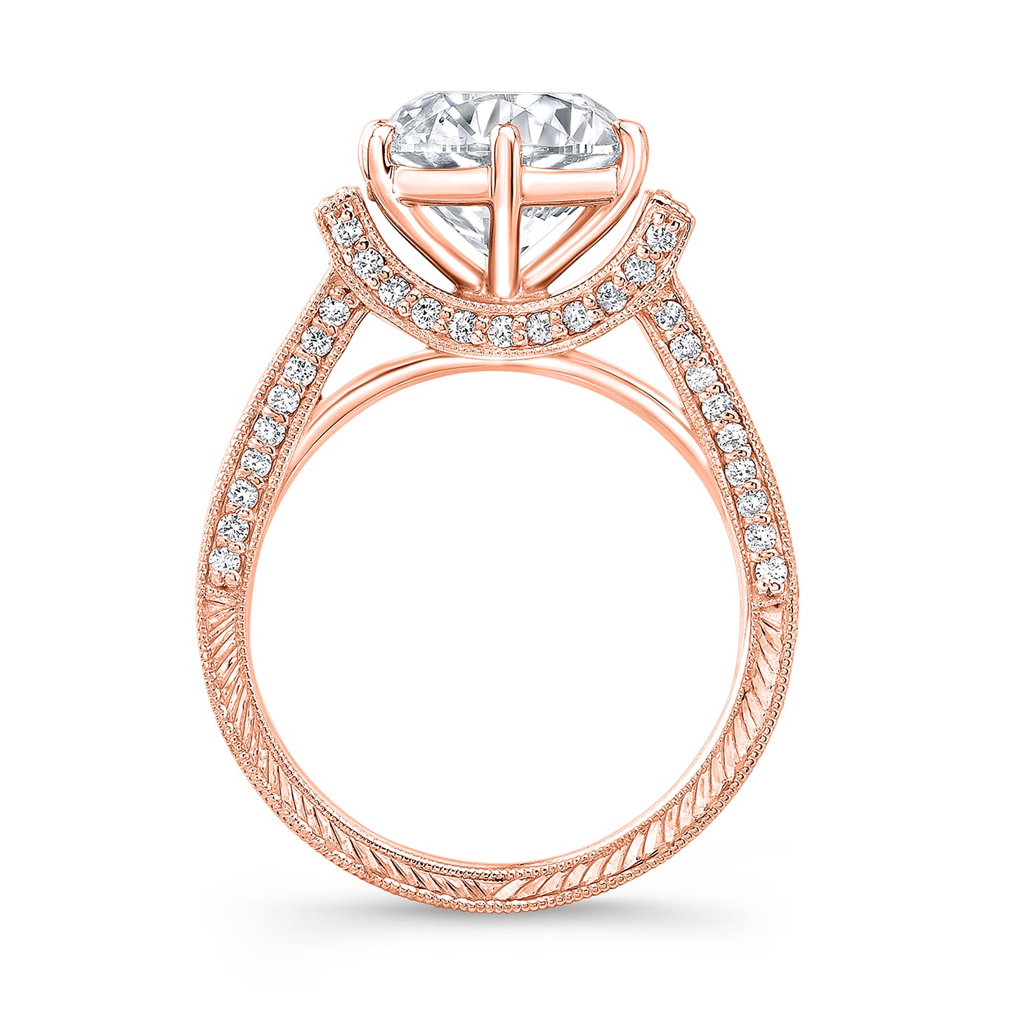 Vintage Style Diamond Engagement Ring