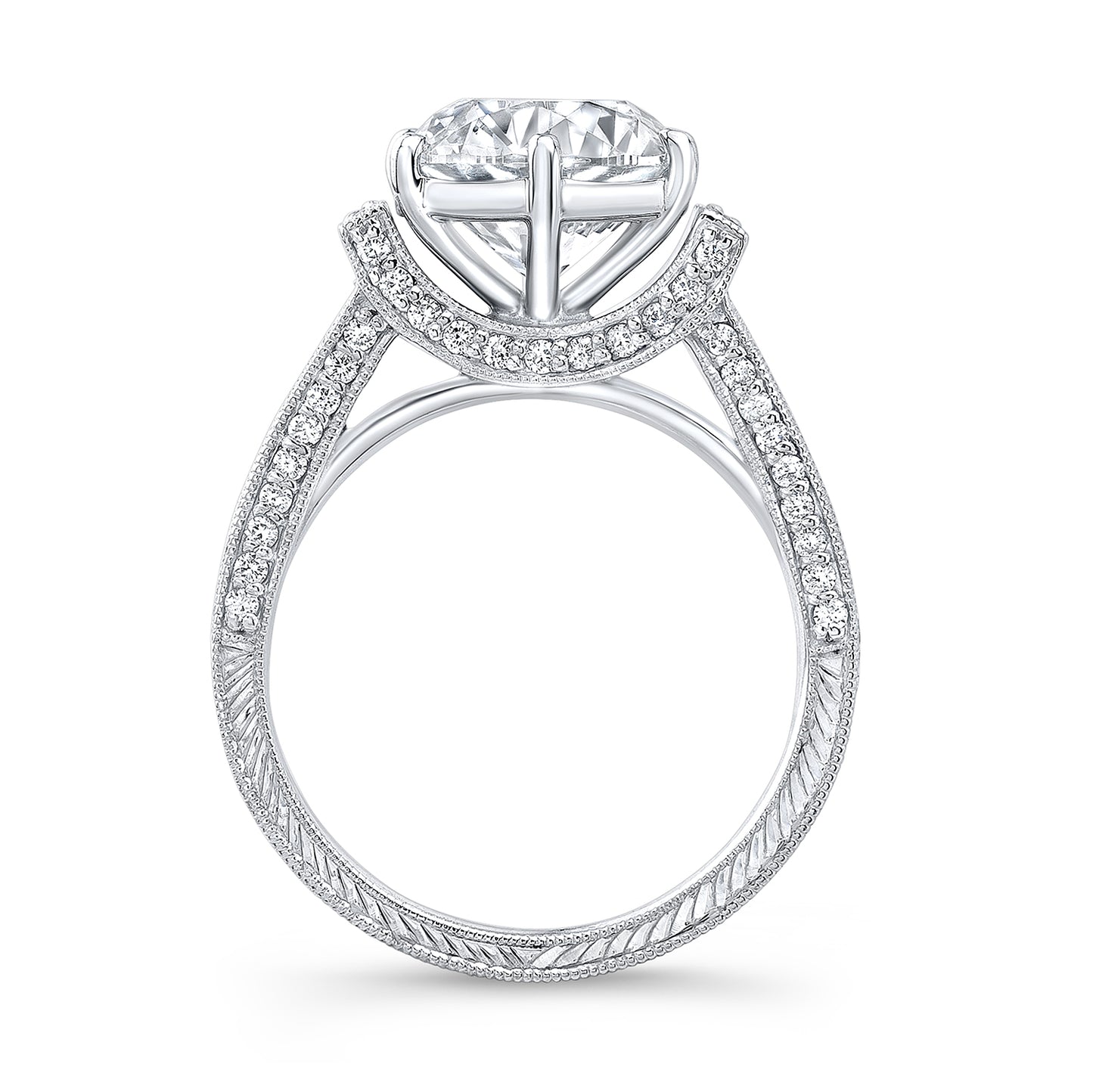 Vintage Style Diamond Engagement Ring