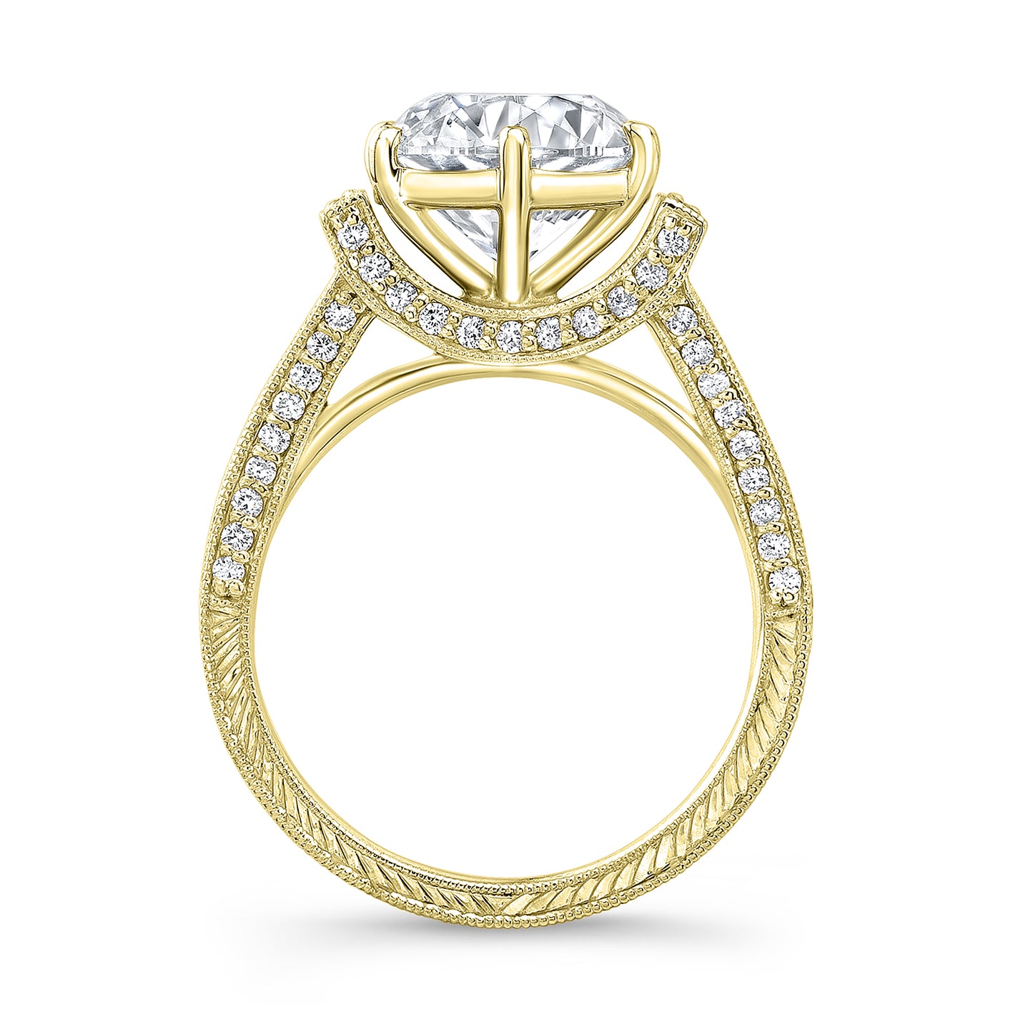 Vintage Style Diamond Engagement Ring