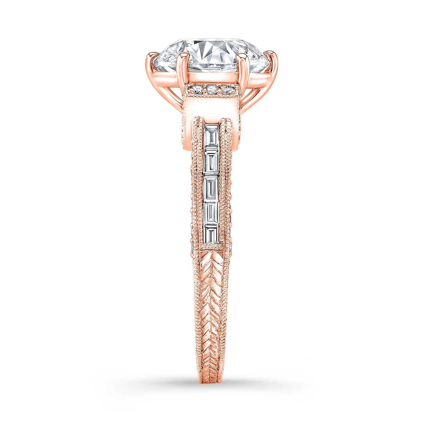 Vintage Style Diamond Engagement Ring