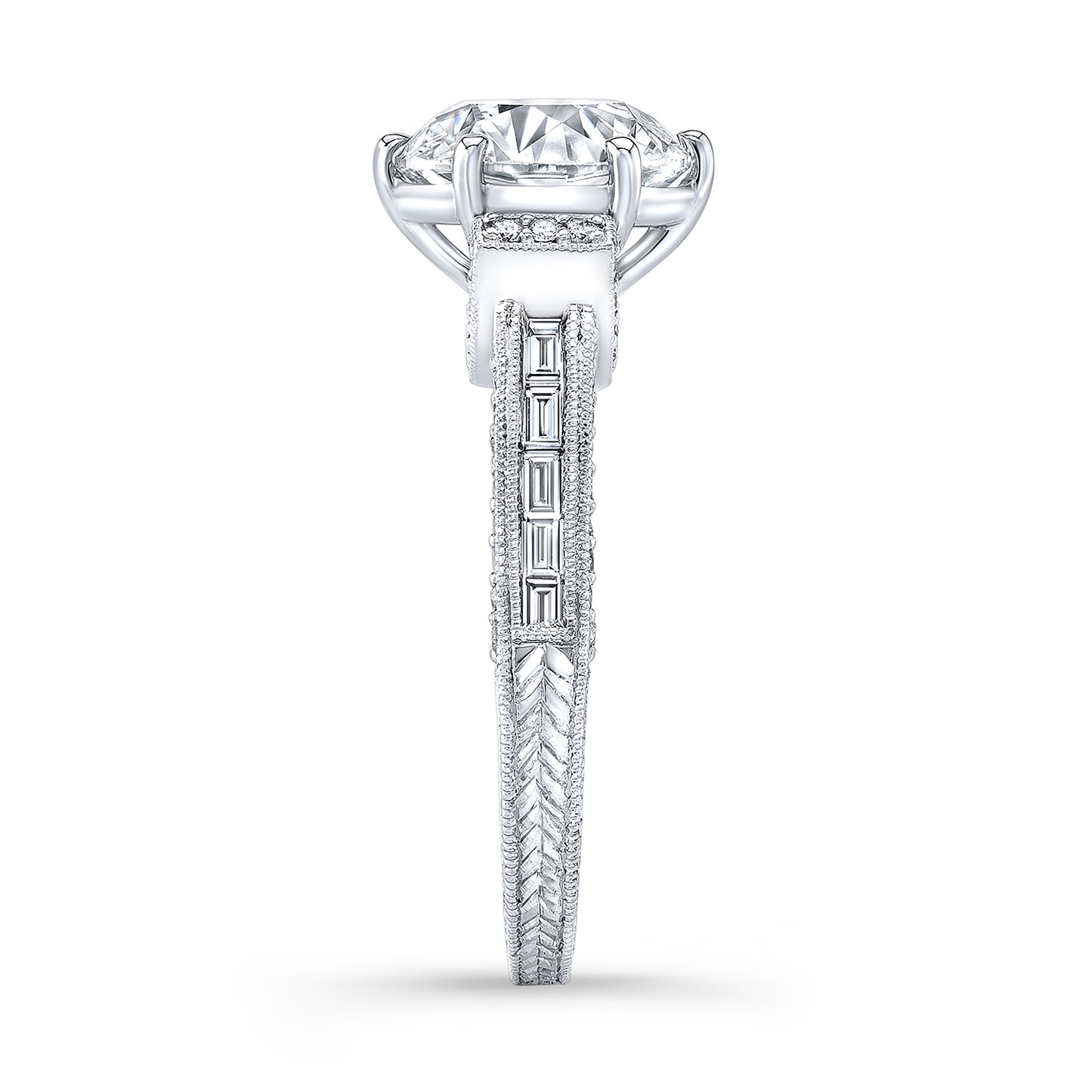Vintage Style Diamond Engagement Ring