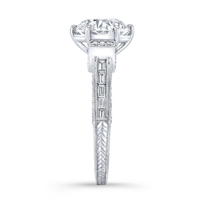 Vintage Style Diamond Engagement Ring