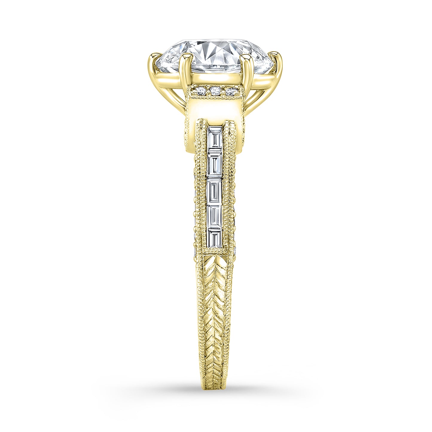 Vintage Style Diamond Engagement Ring