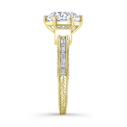Vintage Style Diamond Engagement Ring