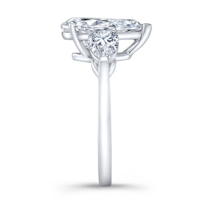 Modern Style Diamond 3-Stone Engagement Ring