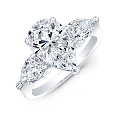 Modern Style Diamond 3-Stone Engagement Ring