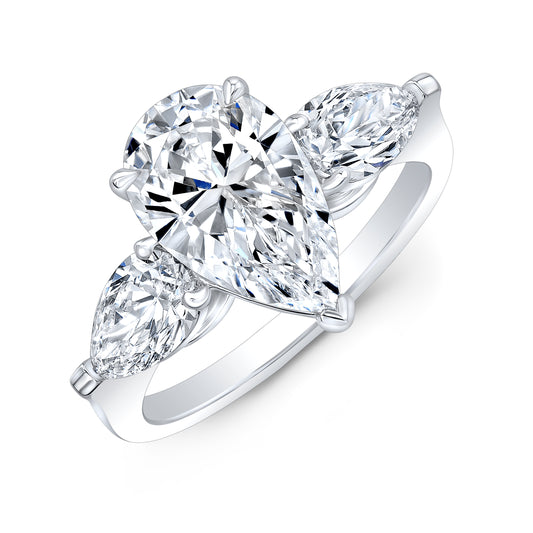 Modern Style Diamond 3-Stone Engagement Ring