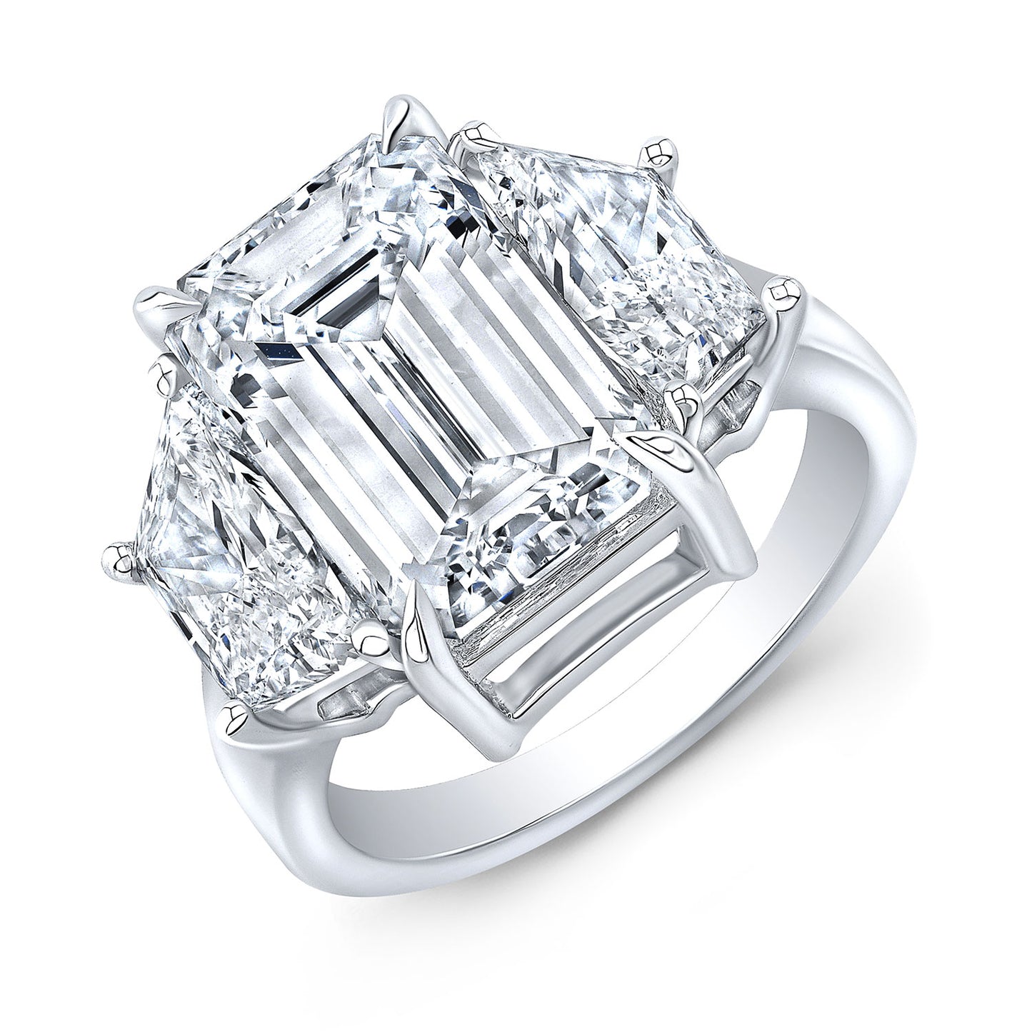 Modern Style 3-Stone Diamond Engagement Ring