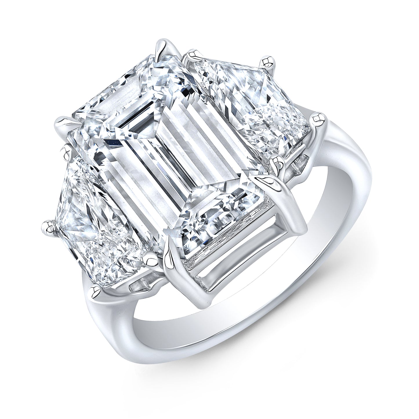 Modern Style 3-Stone Diamond Engagement Ring