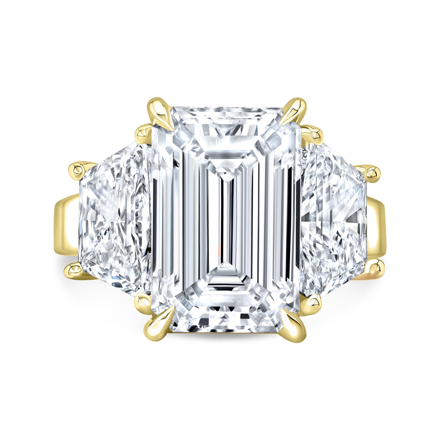 Modern Style 3-Stone Diamond Engagement Ring