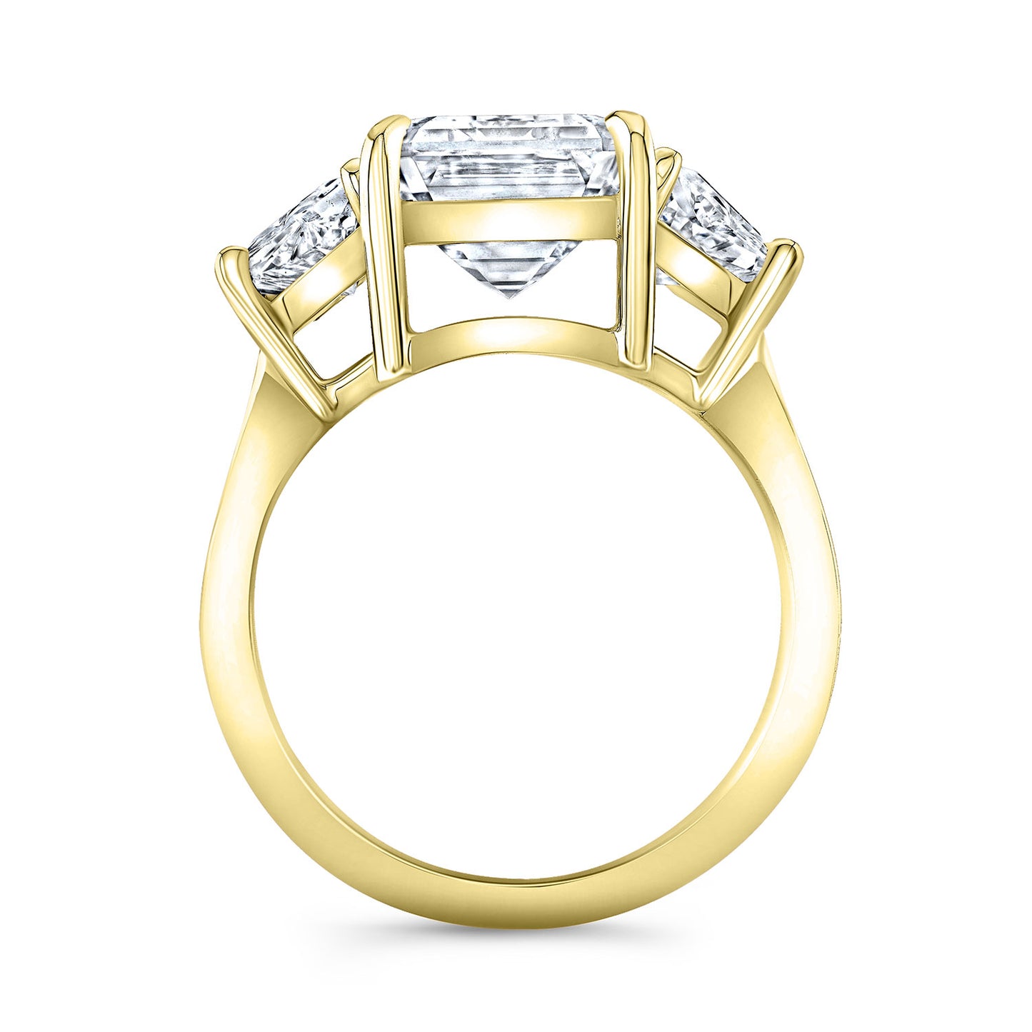 Modern Style 3-Stone Diamond Engagement Ring