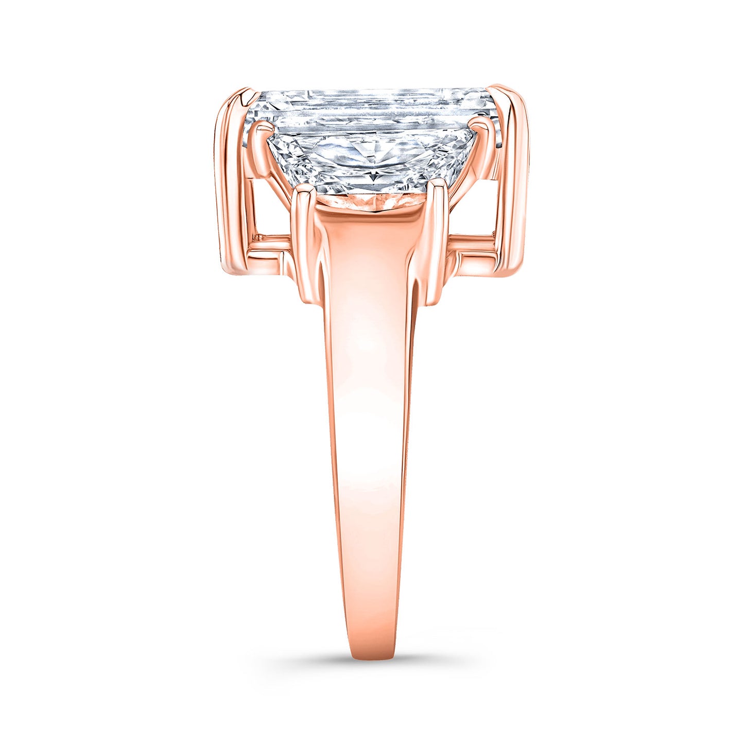 Modern Style 3-Stone Diamond Engagement Ring