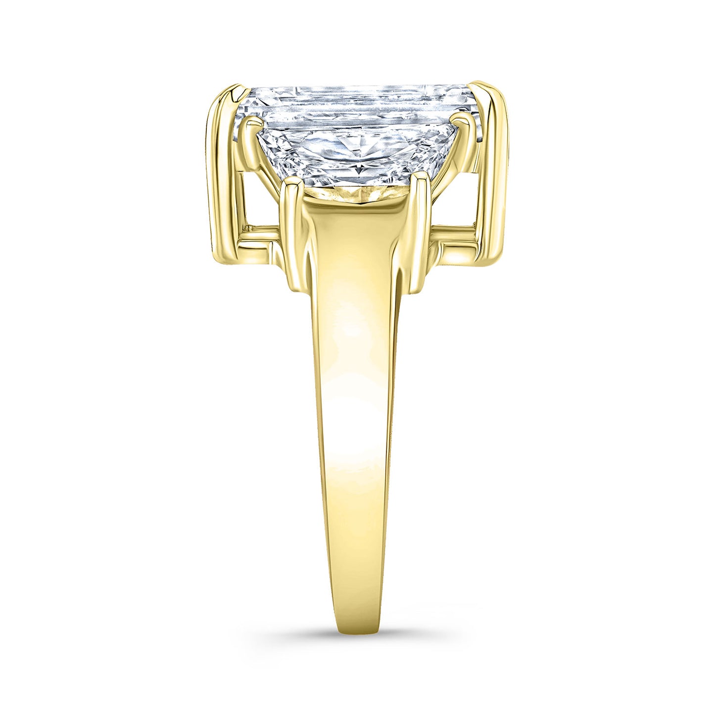 Modern Style 3-Stone Diamond Engagement Ring