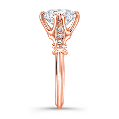 Vintage Style Diamond Engagement Ring