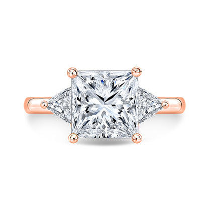 Modern Style Diamond 3-Stone Engagement Ring
