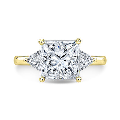 Modern Style Diamond 3-Stone Engagement Ring