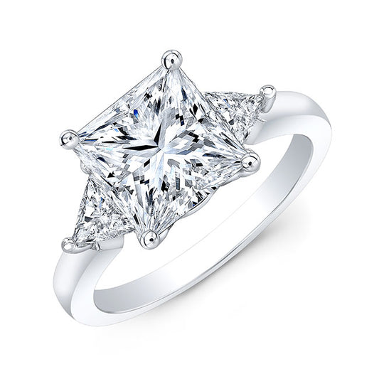Modern Style Diamond 3-Stone Engagement Ring