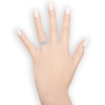 Modern Style Diamond 3-Stone Engagement Ring