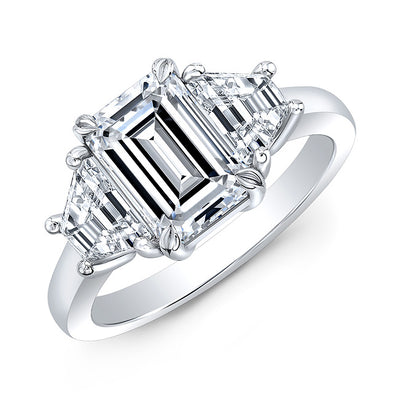 Modern Style Diamond 3-Stone Engagement Ring