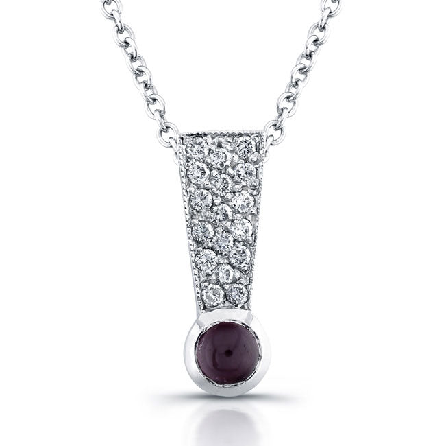 Diamond & Ruby Slider Pendant