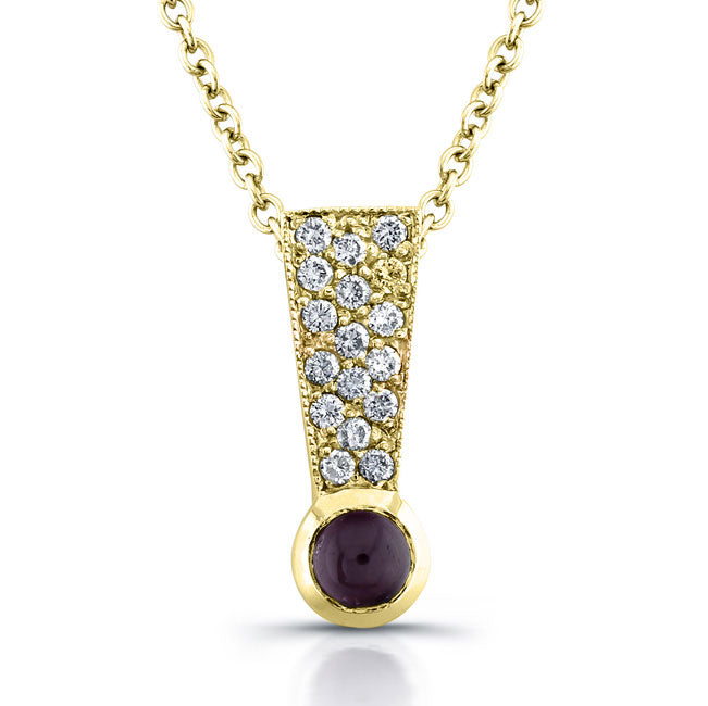 Diamond & Ruby Slider Pendant