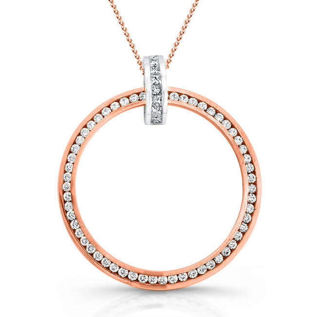 Open Circle Diamond Pendant