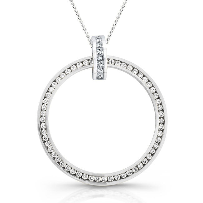 Open Circle Diamond Pendant