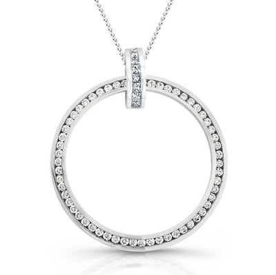 Open Circle Diamond Pendant