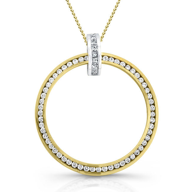 Open Circle Diamond Pendant