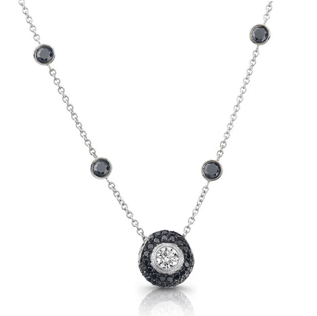 Black Diamond Bezel Pendant