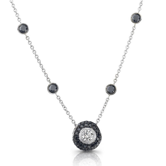 Black Diamond Bezel Pendant
