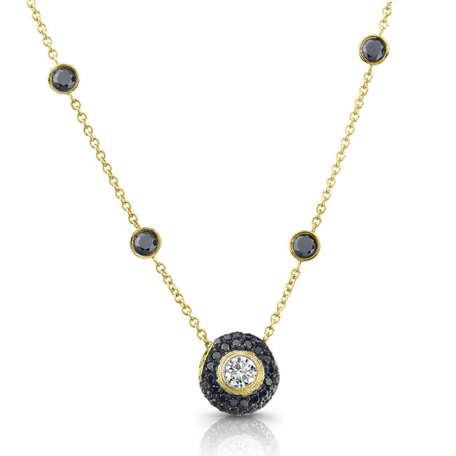 Black Diamond Bezel Pendant