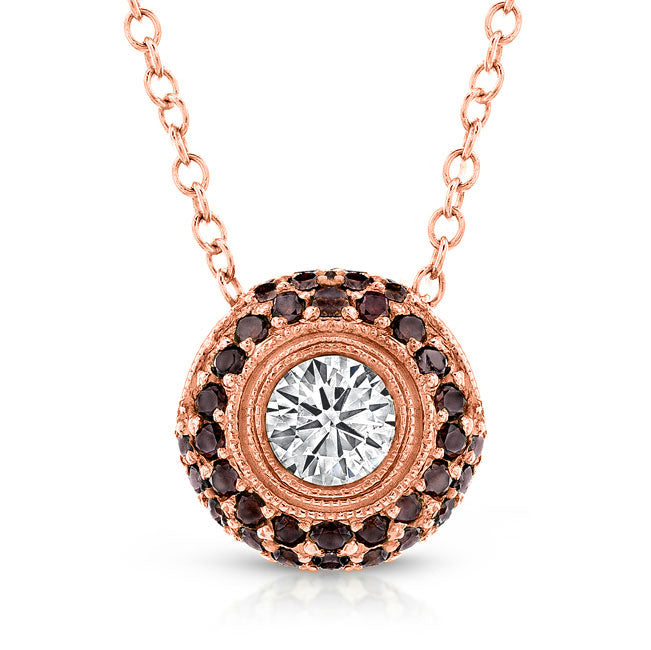 Diamond Cognac Bezel Pendant