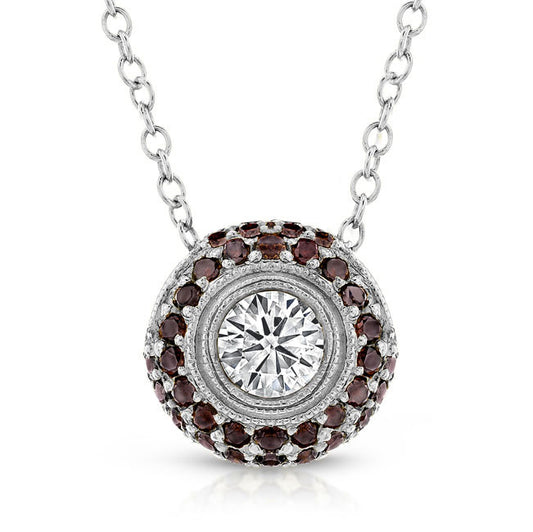 Diamond Cognac Bezel Pendant
