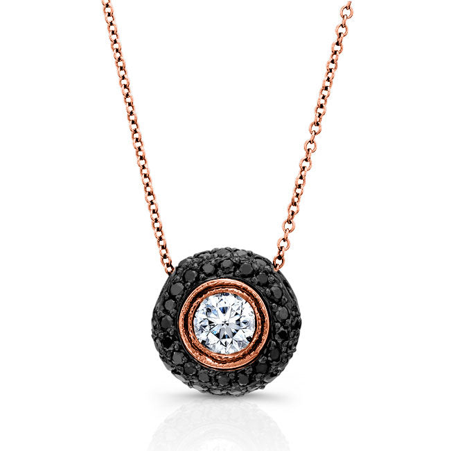 Black Diamond Bezel Pendant