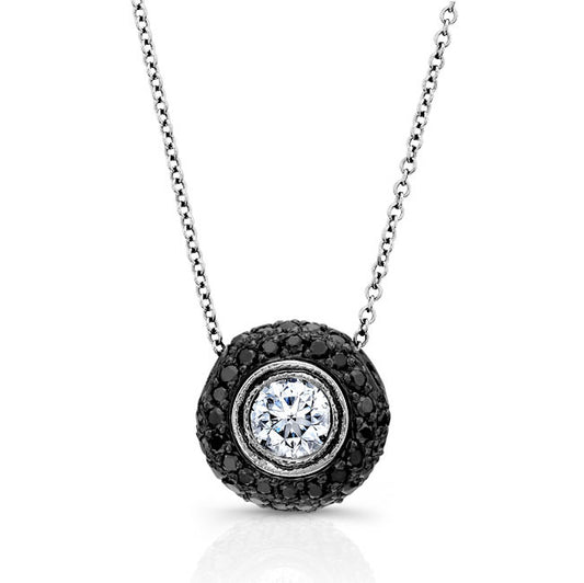 Black Diamond Bezel Pendant