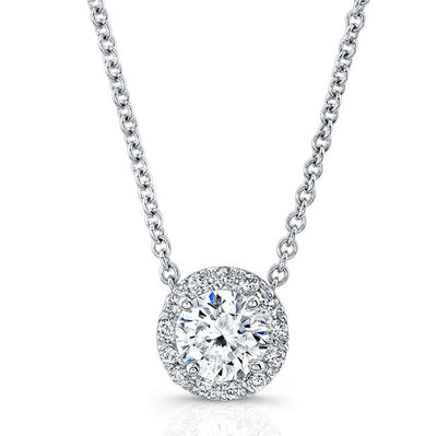 Diamond Round Halo Pendant