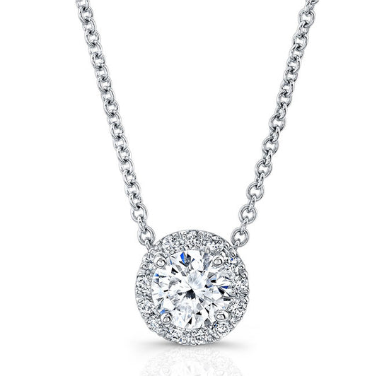 Diamond Round Halo Pendant