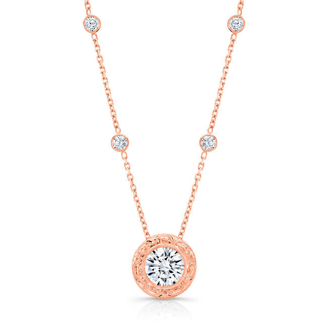 Diamond Bezel Set Necklace