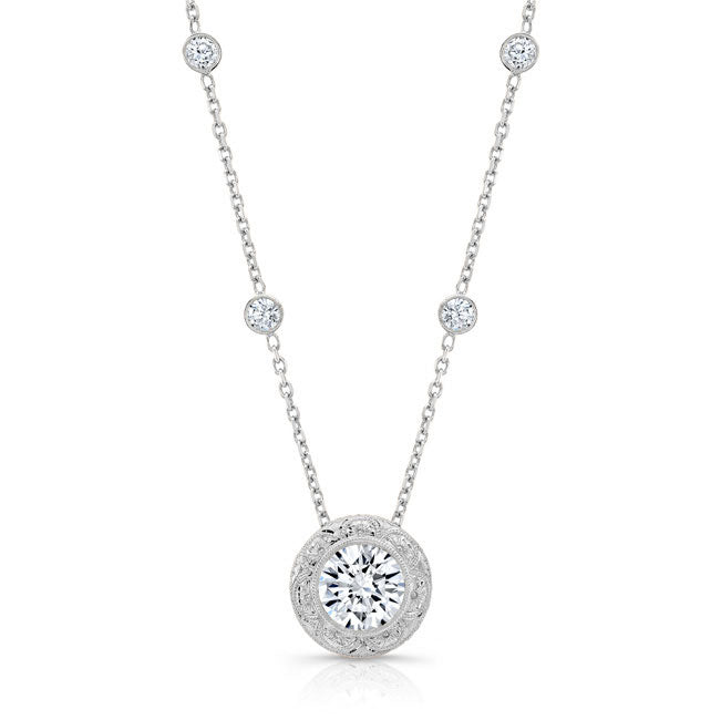 Diamond Bezel Set Necklace