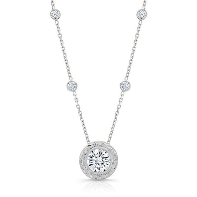 Diamond Bezel Set Necklace