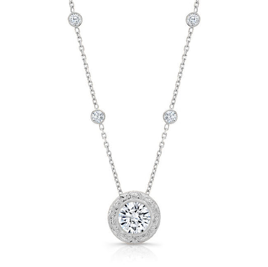 Diamond Bezel Set Necklace