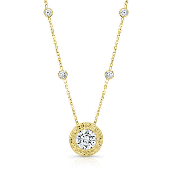 Diamond Bezel Set Necklace