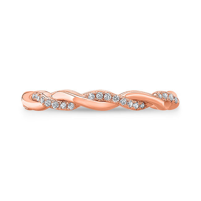 Twisted Style Diamond Wedding Band
