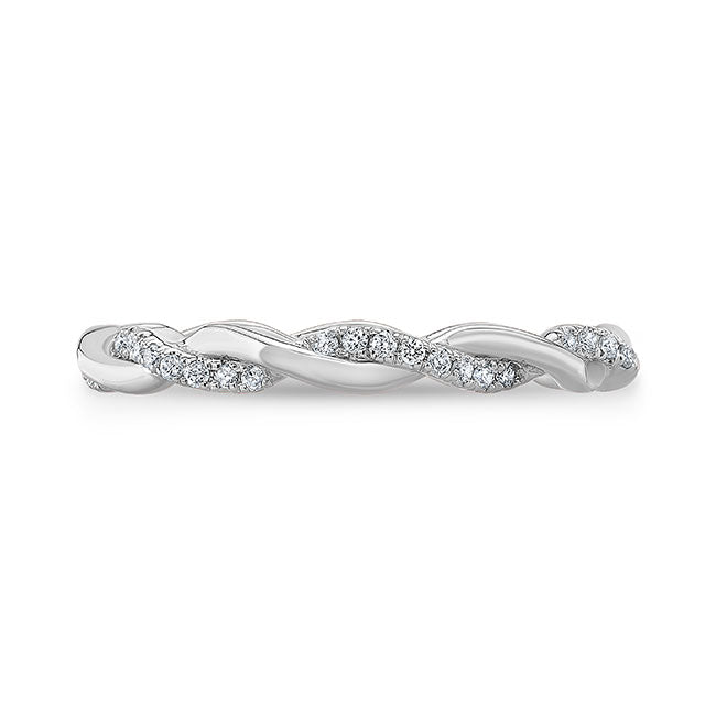 Twisted Style Diamond Wedding Band