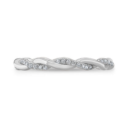 Twisted Style Diamond Wedding Band