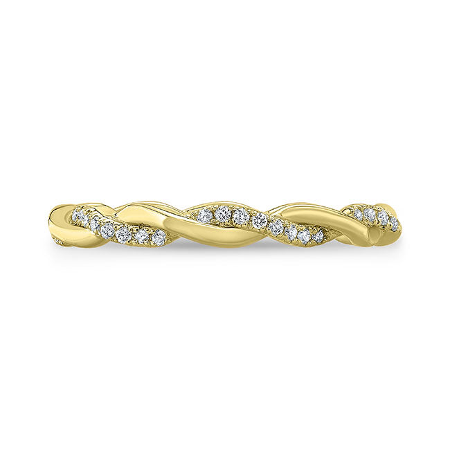 Twisted Style Diamond Wedding Band