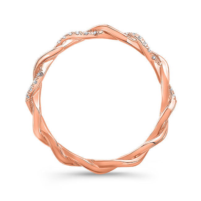 Twisted Style Diamond Wedding Band