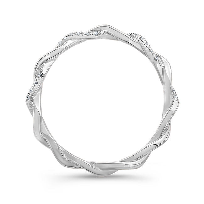 Twisted Style Diamond Wedding Band